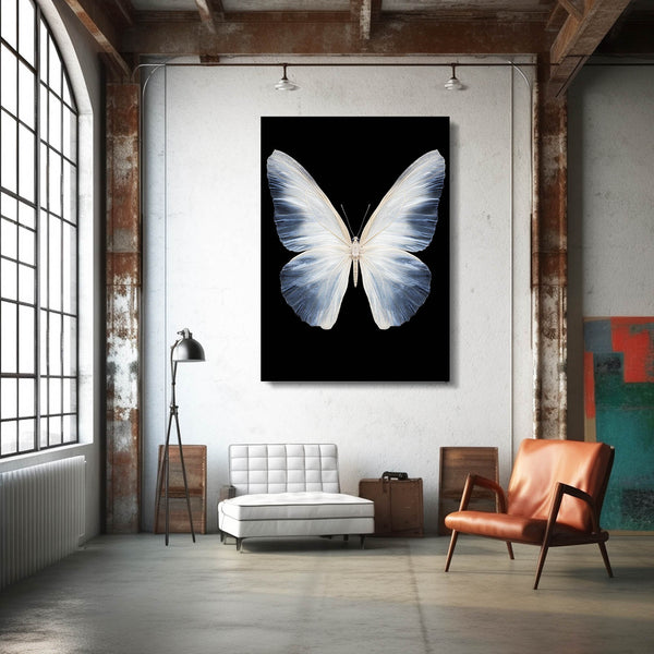 Pure White Butterfly Wall Art