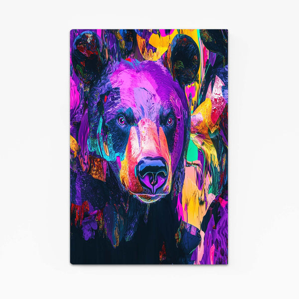 Purple Bear Wall Art