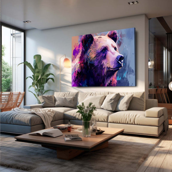 Purple Bear Wall Decor
