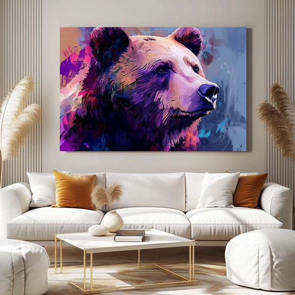 Purple Bear Wall Decor