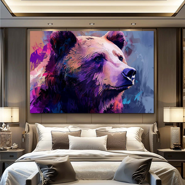 Purple Bear Wall Decor