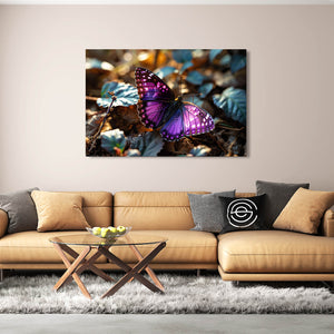 Purple Beautiful Butterfly Wall Art | MusaArtGallery™