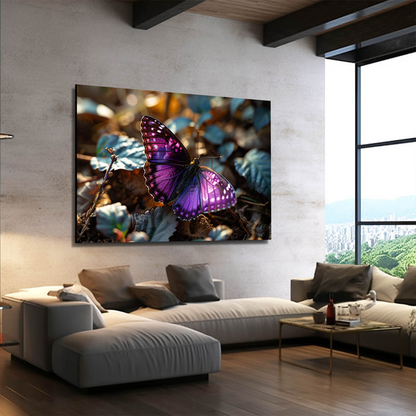 Purple Beautiful Butterfly Wall Art | MusaArtGallery™