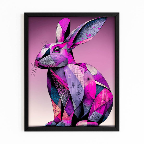 Purple Bunny Wall Art