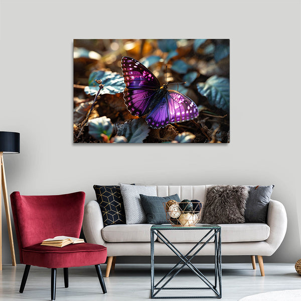 Purple Butterfly Canvas Wall Art | MusaArtGallery™