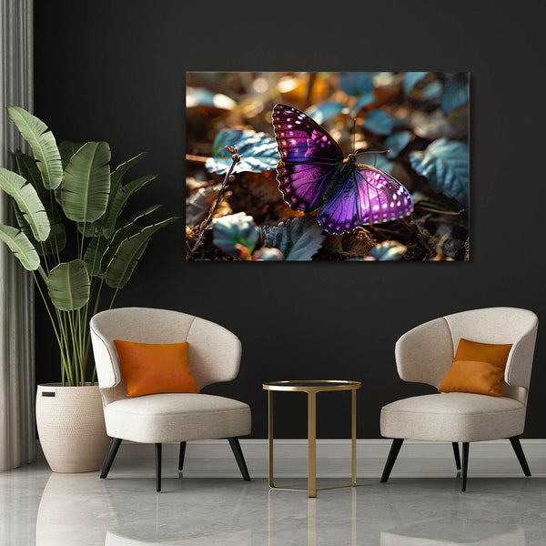 Purple Butterfly Canvas Wall Art | MusaArtGallery™