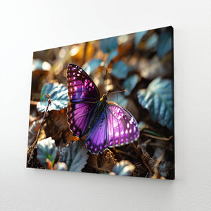 Purple Butterfly Canvas Wall Art | MusaArtGallery™