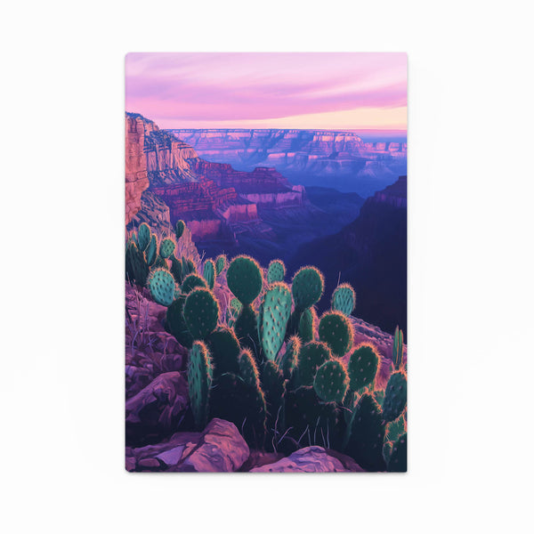 Purple Cactus Art Print