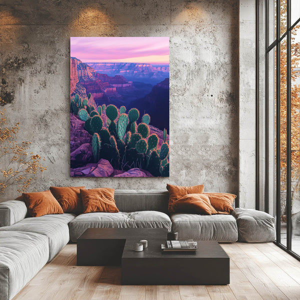 Purple Cactus Art Print