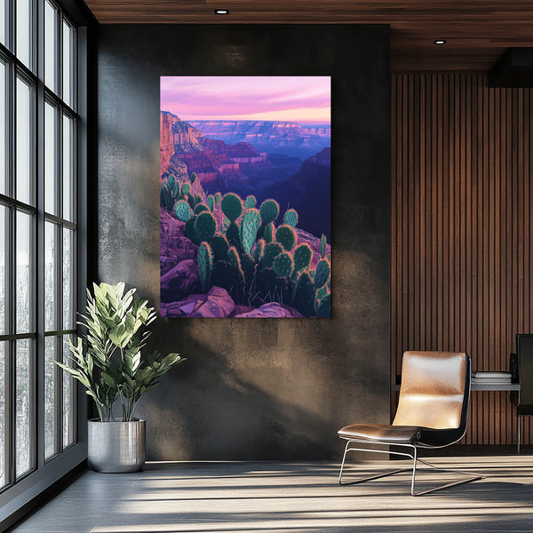 Purple Cactus Art Print