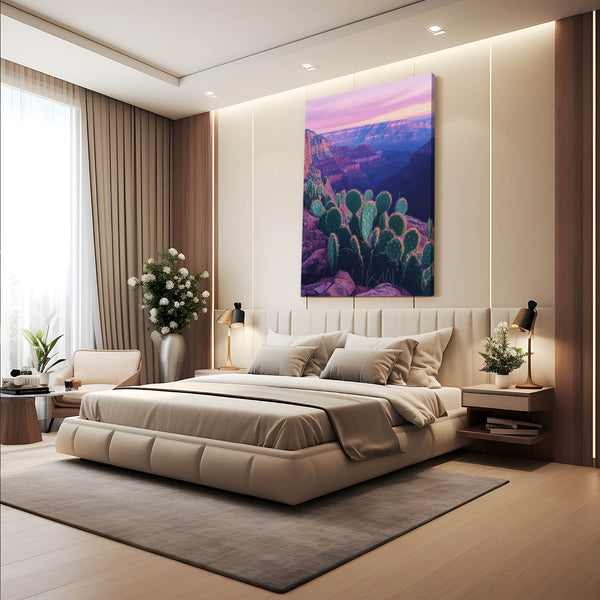 Purple Cactus Art Print