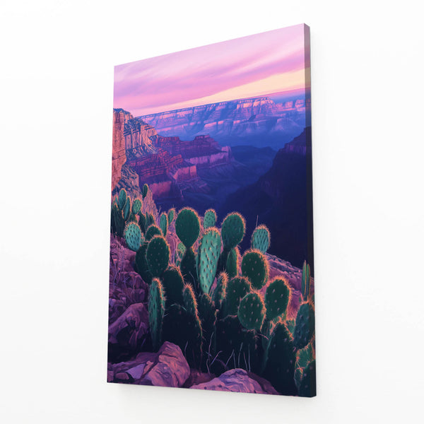 Purple Cactus Art Print