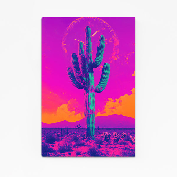 Purple Cactus Art