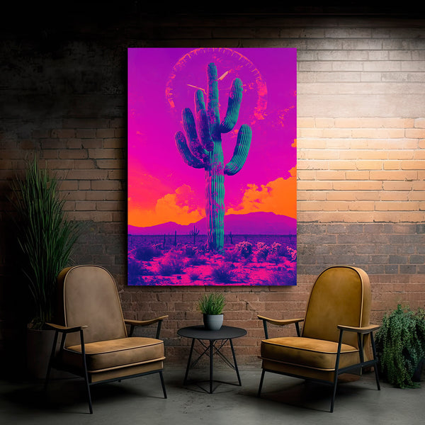 Purple Cactus Art