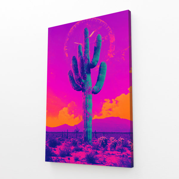 Purple Cactus Art