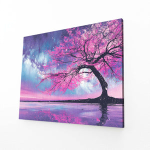 Purple Cherry Blossom Tree Wall Art