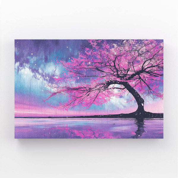 Purple Cherry Blossom Tree Wall Art