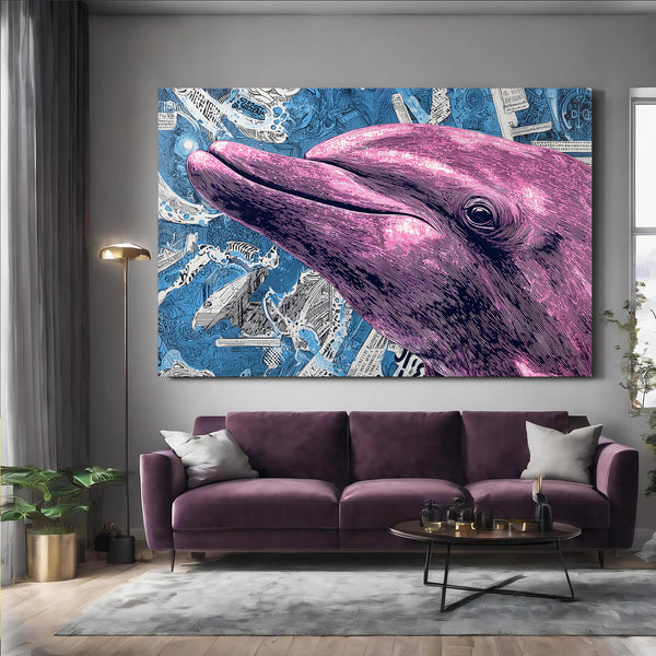 Purple Dolphin Art