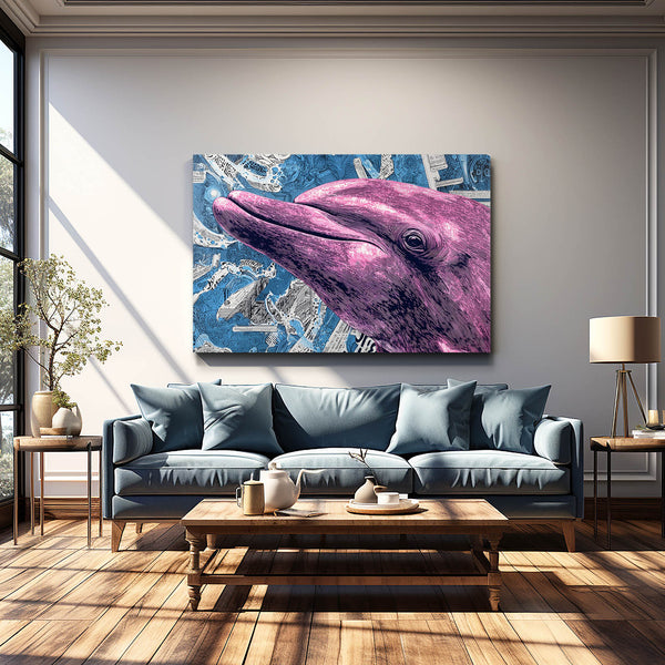 Purple Dolphin Art