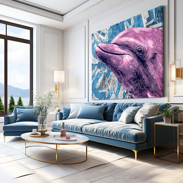 Purple Dolphin Art