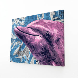 Purple Dolphin Art