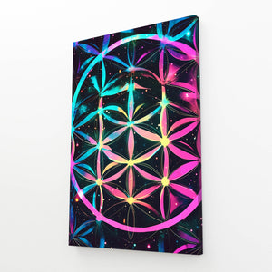 Purple Flower Of Life Art