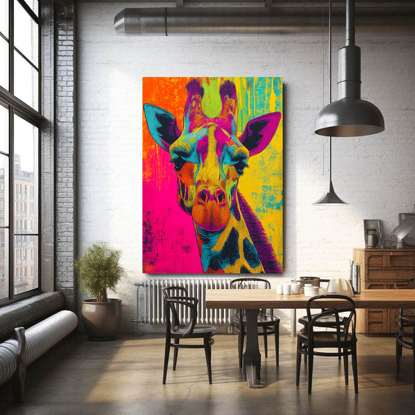 Purple Giraffe Art