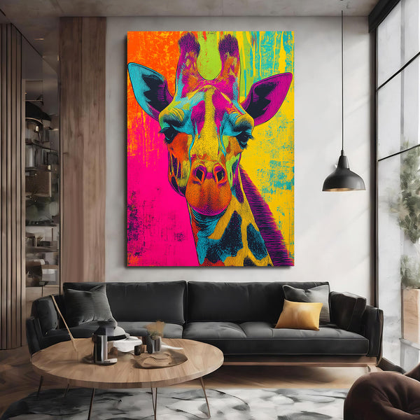 Purple Giraffe Art