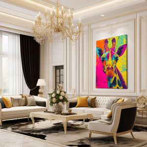 Purple Giraffe Art