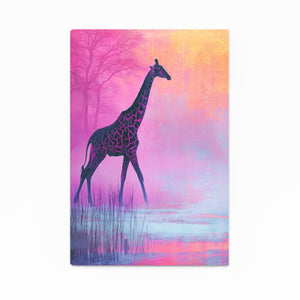 Purple Giraffe Wall Art