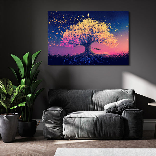 Purple Tree Of Life Wall Art