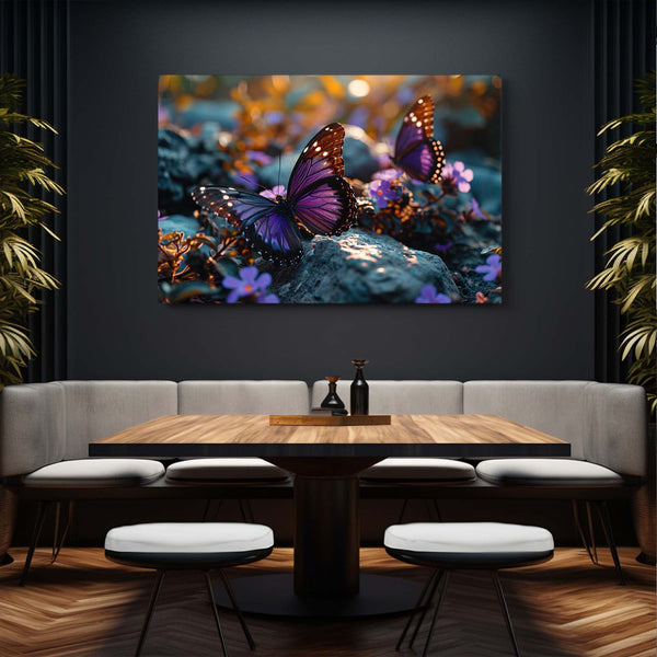 Purple Wall Art Butterfly | MusaArtGallery™