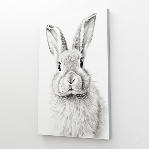 Rabbit Black and White Wall Art | MusaArtGallery™