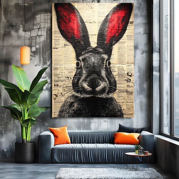 Rabbit Wall Art Vintage
