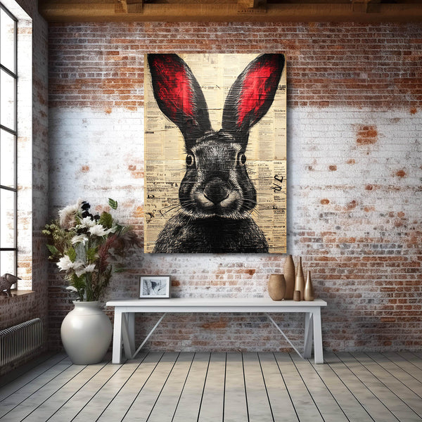 Rabbit Wall Art Vintage