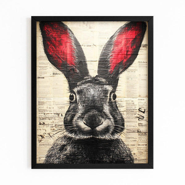Rabbit Wall Art Vintage