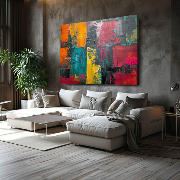 Radiant Blocks Abstract Art | MusaArtGallery™