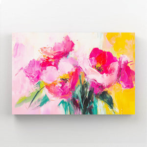 Radiant Blooms Pink Abstract Art | MusaArtGallery™