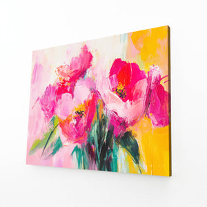 Radiant Blooms Pink Abstract Art | MusaArtGallery™