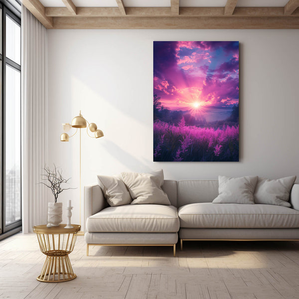 Radiant Dawn Pink Abstract Art | MusaArtGallery™