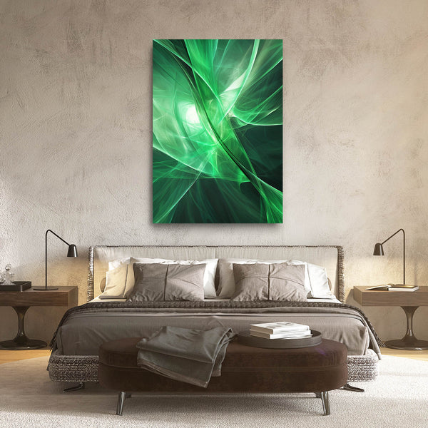 Radiant Fusion Green Abstract Art | MusaArtGallery™