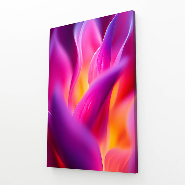 Radiant Petal Flow Pink Abstract Art | MusaArtGallery™