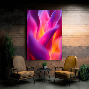 Radiant Petal Flow Pink Abstract Art | MusaArtGallery™