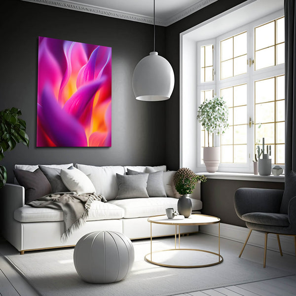 Radiant Petal Flow Pink Abstract Art | MusaArtGallery™