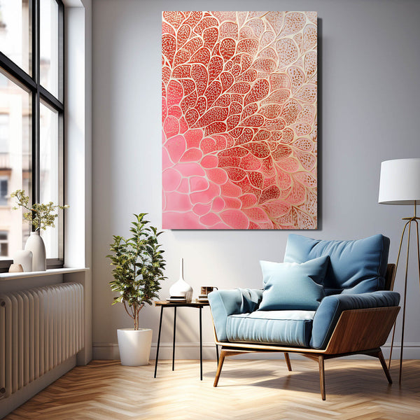 Radiant Petals Pink Abstract Art | MusaArtGallery™