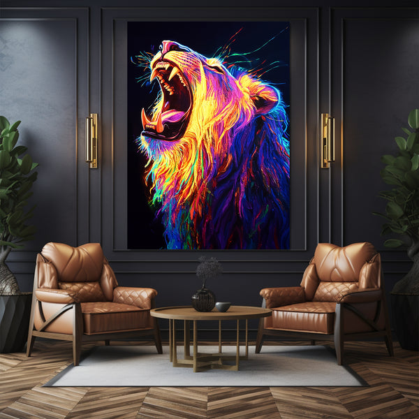 Radiant Roar Lion Wall Art | MusaArtGallery™