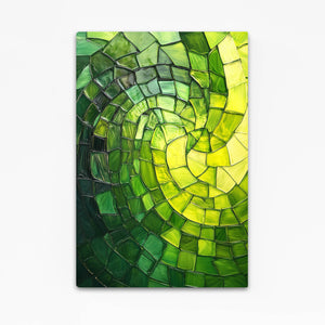 Radiant Spiral Green Abstract Art | MusaArtGallery™