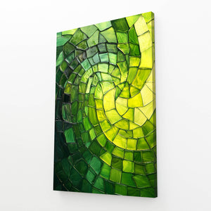 Radiant Spiral Green Abstract Art | MusaArtGallery™