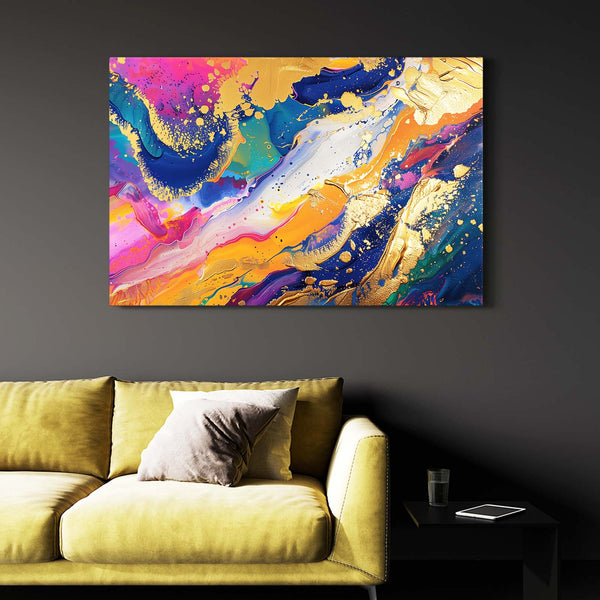 Radiant Splash Abstract Art | MusaArtGallery™