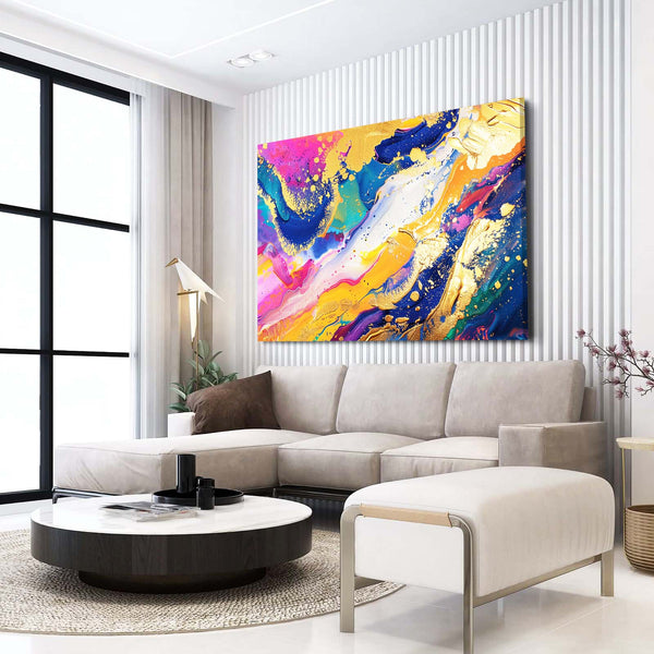 Radiant Splash Abstract Art | MusaArtGallery™